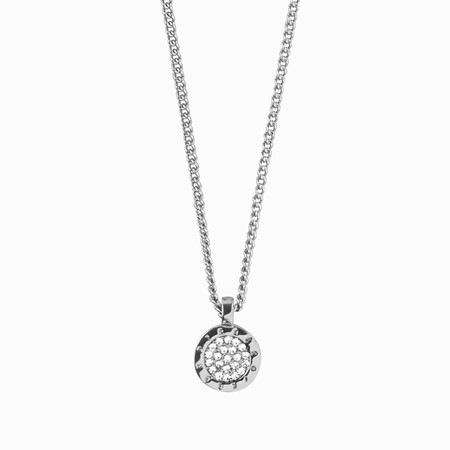 Dyrberg Kern Alia Silver Necklace - Crystal